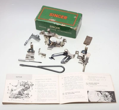 Vintage Singer Sewing Machine Attachments 160809 + Model 99 Manual 1953 - Image 1 of 4