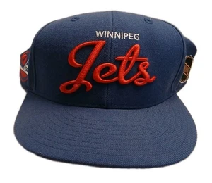 Winnipeg Jets Hat Blue Mitchell & Ness NHL Adjustable Fit Embroidered EUC RARE - Picture 1 of 11