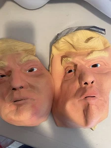 Pair Of 2 President Donald Trump Full Face/head Halloween Masks “The candidate" - Picture 1 of 8