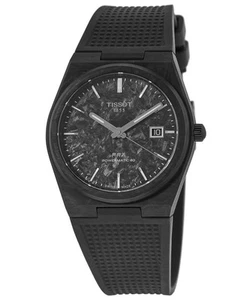 New Tissot PRX Powermatic 80 Black Dial Rubber Men's Watch T137.907.97.201.00 - Picture 1 of 4