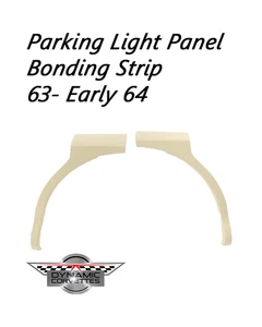 Parking Light Panel Bonding Strip - BOTH SIDES 63-Early 64 BLONDE - Picture 1 of 8