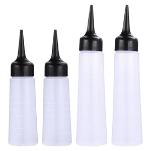 4 Pcs Salon Color Bottle Shampoo Dispenser Bottles Hair Dye Container - Picture 1 of 12