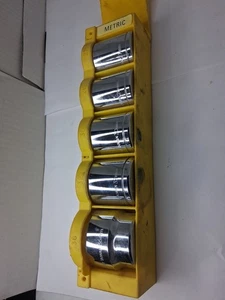 5pcs 12 Point 1/2" Dr  Shallow Gear Wall Rounded 27-36mm Metric Socket Set - Picture 1 of 4