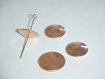 24 ESPACIADOR PLATILLO LISO ACRÍLICO RECUBIERTO DE COBRE VINTAGE 15mm. CUENTAS L713 Foto 1 de 2