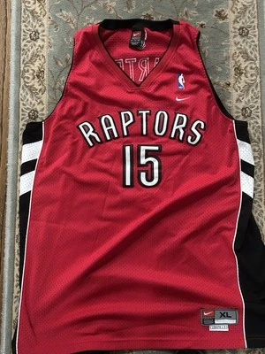 Nike Team Mens XL Toronto Raptors Vince Carter Red No.15 Vintage Jersey - Image 1 of 4