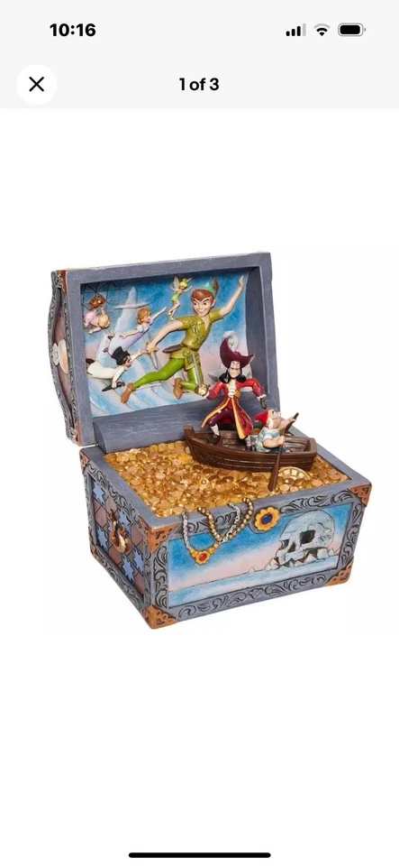 Disney Traditions Jim Shore 2020 Peter Pan Treasure Chest Scene Figurine