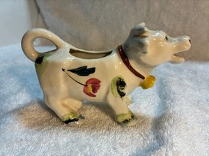 Vintage Milk Cow Creamer Pitcher Planter White Floral Ceramic Occupied Japan - Picture 1 of 7