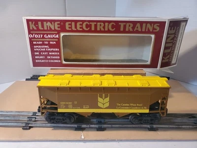 K-Line K-624801 Canada Railway Classic Hopper Wheat Board O Gauge CNWX 624801 OB - Image 1 of 4