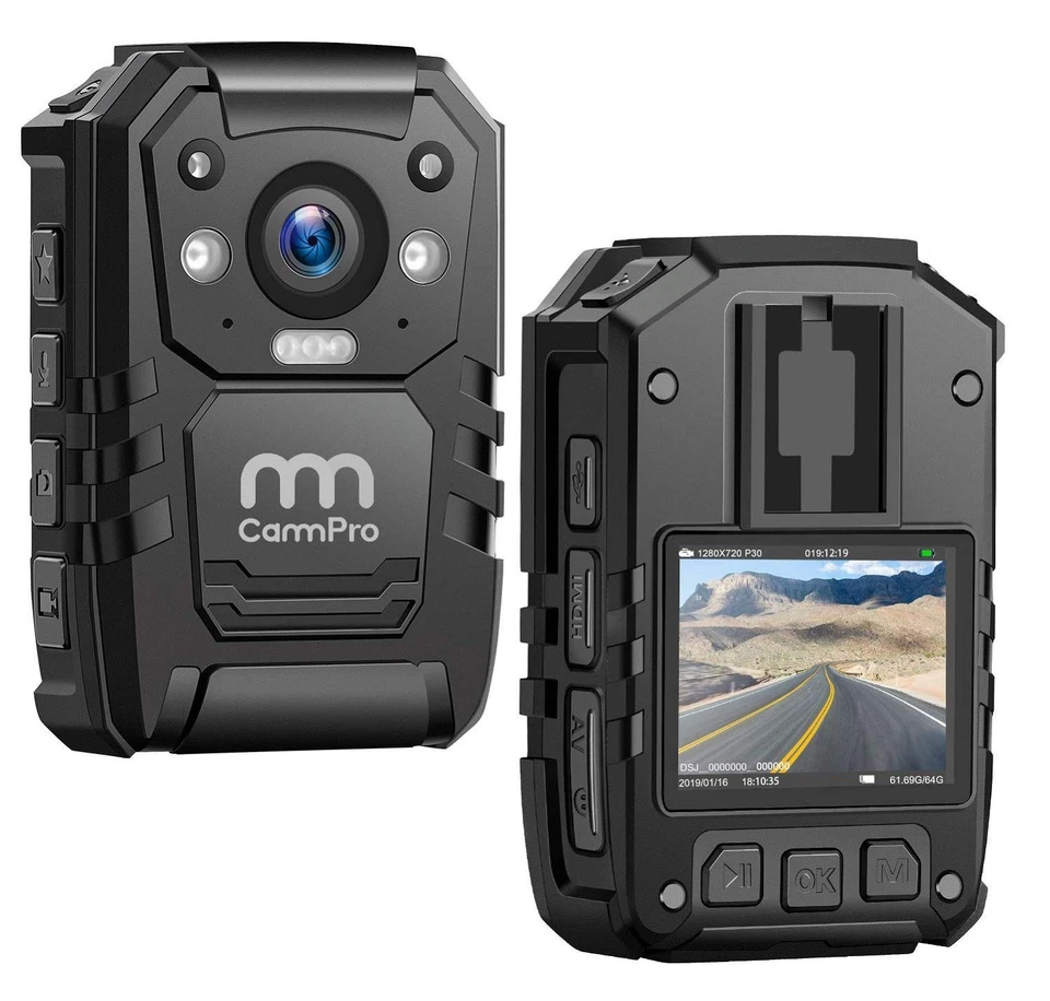 CammPro I826 1296P HD Police Body Camera,128G Memory,Waterproof Body Worn Cam... - Image 1 of 4