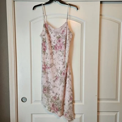Vestido Vintage Studio Y2K Rosa Suave Floral Asimétrico Rosa Juniors Talla 15/16 Foto 1 de 4