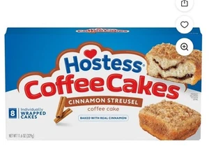 HOSTESS Cinnamon Coffee Cake, Individually Wrapped, 8 Count, 11.6 oz - Picture 1 of 1