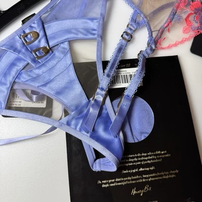 Medias Honey Birdette Jacaranda Liva e Isabella Stay Up hasta los muslos talla S Foto 1 de 4