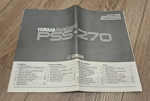 Yamaha PortaSound PSS-270 Manual ONLY OEM Original Owner's Guide 13 Pages - Picture 1 of 13