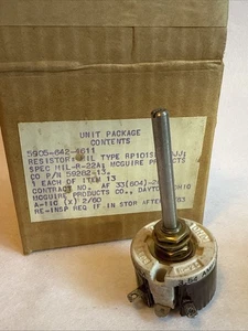 Vintage drahtgewickeltes Potentiometer Rheostat 3,54 AMP 9,4 Ohm MIL-Spec 1960er - Bild 1 von 9