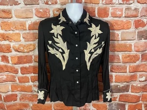Camisa vaquera Ranch Maid años 50 perla a presión talla 14 vintage ranchero - Imagen 1 de 10
