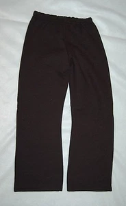 GIRLS Wide Leg SWEATPANTS Hanes Soft Sweats Black xs 4-5 - Picture 1 of 1