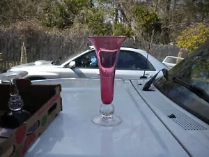 Pairpoint LILA AMETHYST Glas große Vase kontrollierte Blase - Bild 1 von 2