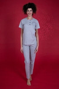 SET 3 PEZZI (PANTALONCINO,PANTALONE,MAGLIA) PIGIAMA IN FRESCO COTONE LADYBUG - Foto 1 di 4