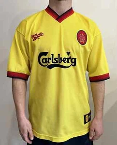 VINTAGE 1990s FC LIVERPOOL 1997 1998 1999 AWAY JERSEY SHIRT SOCCER FOOTBALL - Bild 1 von 9