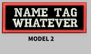 Custom Embroidered 4" x 1" Name Patch Motorcycle Biker Iron on/sew on two rows - Picture 1 of 12