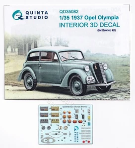 QD35082 Quinta Studio 1:35 1937 Opel Olympia Interior 3D Decal for Bronco Bausätze - Bild 1 von 11