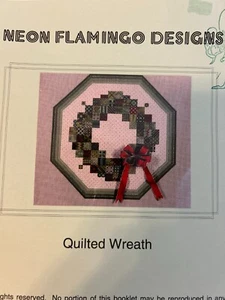 Needlepoint - Quilted Wreath - Neon Flamingos Designs, Pattern & Supplies List - Picture 1 of 1