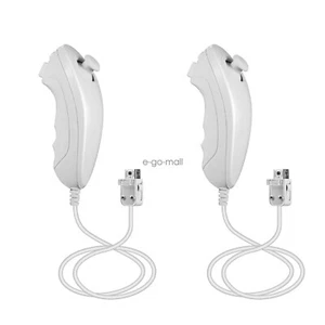 2 Pack Wii Nunchuck of Black Nintendo nunchucks for Nintendo Wii or Wii U Remote - Picture 1 of 52