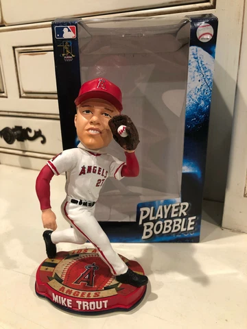 ULTRA RARE / LOW Serial #004 of 2012 Mike Trout Angels ROOKIE Bobblehead FOCO Cover