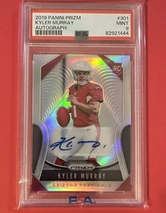 Panini Prizm Rookie Silver Kyler Murray 2019 PSA 9 como nuevo automático RC Cardinals SSP - Imagen 1 de 6