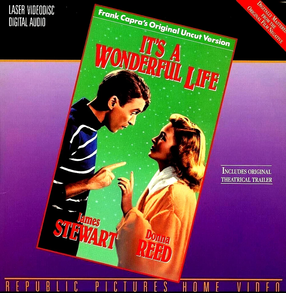 IT'S A WONDERFUL LIFE (JAMES STEWART/DONNA REED) PREMIUM USED LASERDISC (NM/EX) - Image 1 of 1