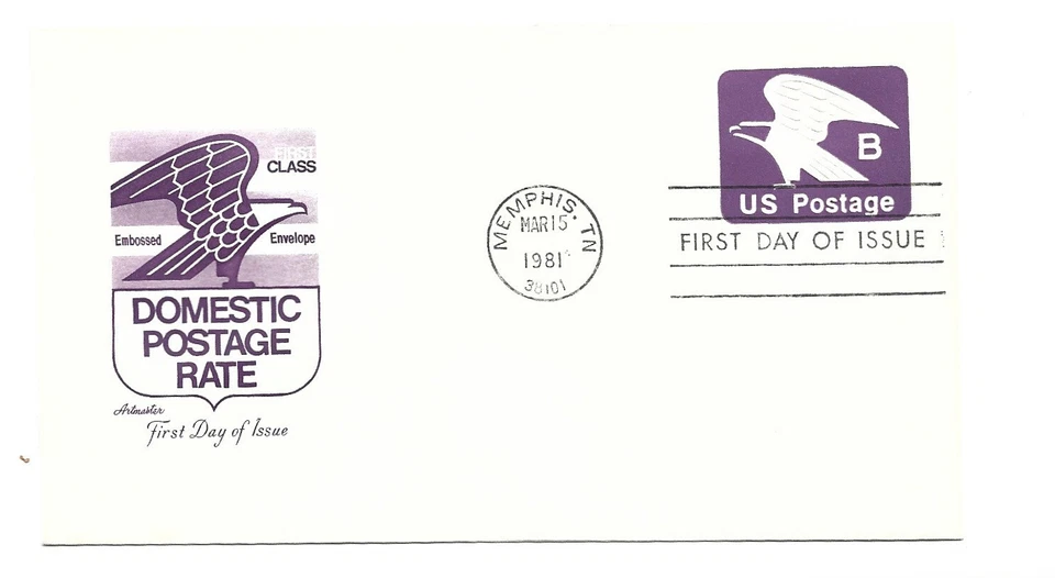 U592 'B' Eagle embossed Stamped Envelope Artmaster FDC - Image 1 of 1