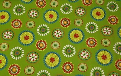 MILL CREEK KINNARD HIERBA VERDE CÍRCULOS GEOMÉTRICOS TELA EXTERIOR POR YARDA 54"W Foto 1 de 4