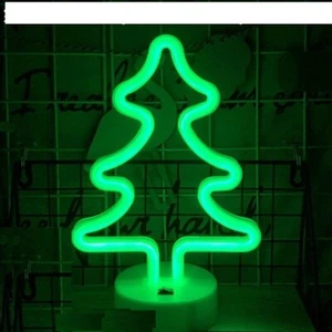 Weihnachtsbaum Tannenbaum LED Neon Weihnachtsbeleuchtung USB^ - Bild 1 von 2