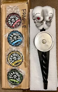 VHTF Sick-N-Twisted Brewing Figural 3 Skull Tap Handle New in Box - Picture 1 of 3