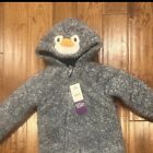 Koala Baby 18-24 Mo.  Hoodie Coverall Full Zip Blue Penguin Plush Pram New!