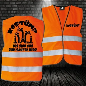 Costume Bere Uomo Carnevale Carnevale Travestimento Gilet Gilet Sicurezza Birra - Foto 1 di 2