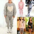 Women KidsBaby Girls Winter Warm Clothes Outfits T-shirts Tracksuit + Pant Set√ل