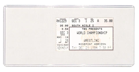 WCW HULK HOGAN & STING wrestling ticket stub Dec 1994 Jean Paul Levesque HHH Cover