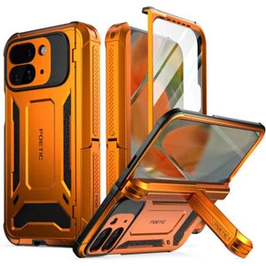 Funda plegable 5G para Google Pixel 9 Pro soporte poético cubierta a prueba de golpes naranja - Imagen 1 de 7