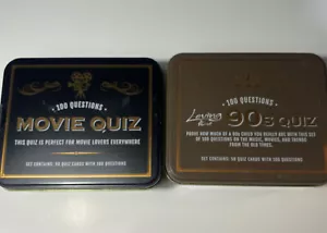 Loving the 90s And Movie Quiz Cards With Timers And Tins Each Contain 50 Cards - Picture 1 of 7