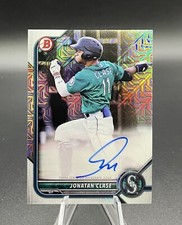 2022 Bowman Chrome JONATAN CLASE Mojo Auto Mega Box Silver On-Card Mariners