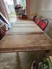 Old  Mahogany Dining Table Chunky Queen Anne Legs Extendable