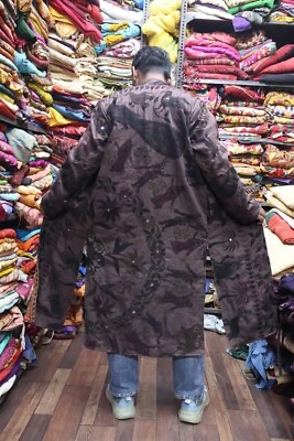 Long banjara jacket,Boho Hippie,Handwork brown color, upcycled embroidery jacket - Image 1 of 4