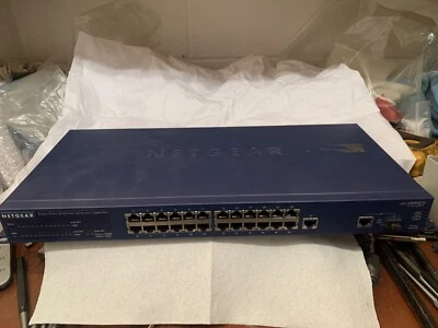 Netgear FS726T Pro Safe 24 Port 10/100 Smart Switch/2 Gigabit Ports - Image 1 of 4