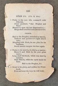 1851 Mormon Hymn Book Page 325 & 326 - Picture 1 of 2
