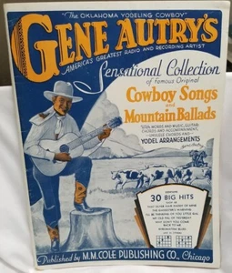GENE AUTRY - VINTAGE ORIGINAL 1945 SONG FOLIO / SOUVENIR PROGRAM - VG CONDITION - Imagen 1 de 1