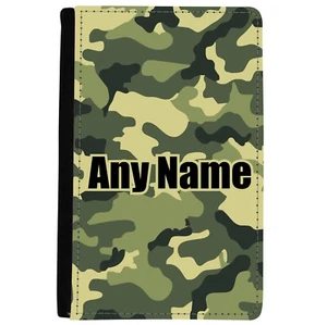 FUNDA/SOPORTE DE PASAPORTE DE CUERO SINTÉTICO ESTAMPADO CAMUFLAJE EJÉRCITO PERSONALIZADO VACACIONES - Imagen 1 de 4