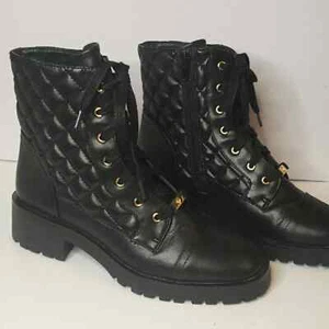 Nanette Lepore Idalia Black Quilted Zip Boots 6 - Picture 1 of 8