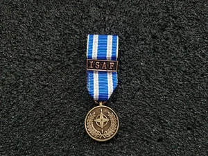 OTAN medalla de despliegue miniatura orden BW formato ISAF Afganistán - Imagen 1 de 1