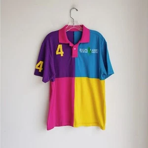 RALPH LAUREN PARFUM Poloshirt hell mehrfarbig M/L - Bild 1 von 5